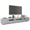 Meuble TV avec lumières LED Gris béton 260x35x40 cm 617092617092