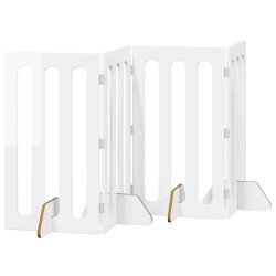 Clôture pliable pour animaux 4 pcs Blanc Brillant 617093617093