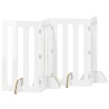 Clôture pliable pour animaux 4 pcs Blanc Brillant 617093617093