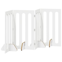 Clôture pliable pour animaux 4 pcs Blanc Brillant 617093617093