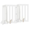 Clôture pliable pour animaux 4 pcs Blanc Brillant 617093617093