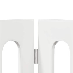 Clôture pliable pour animaux 4 pcs Blanc Brillant 617093617093
