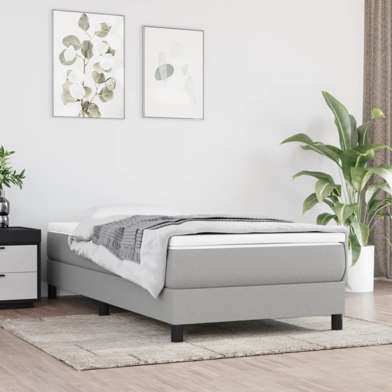 Matelas de lit à ressorts ensachés fermeté moyenne gris clair 120x190x20 cm 617094617094