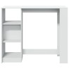 Table de bar et étagère blanc 124x46x103,5 cm bois d'ingénierie 617096617096