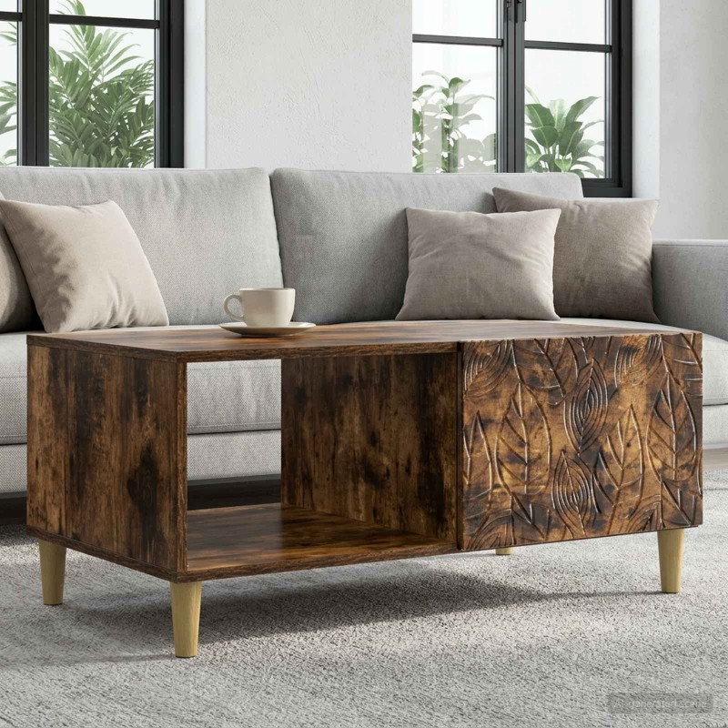 Table basse Chêne fumé 90 x 50 x 40 cm Bois d'ingénierie 617099617099