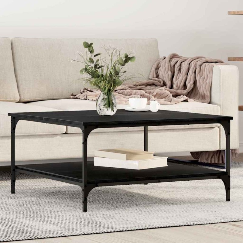 Table basse Chêne noir 80 x 80 x 40 cm Bois d'ingénierie 617100617100