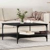 Table basse Chêne noir 80 x 80 x 40 cm Bois d'ingénierie 617100617100