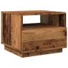 Table basse avec lumières LED vieux bois 50x49x40 cm 617101617101