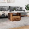 Table basse avec lumières LED vieux bois 50x49x40 cm 617101617101