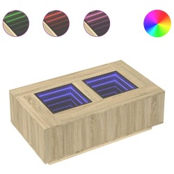 Table basse avec LED infini chêne sonoma 116x69x40 cm 617102617102