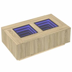 Table basse avec LED infini chêne sonoma 116x69x40 cm 617102617102