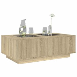 Table basse avec LED infini chêne sonoma 116x69x40 cm 617102617102