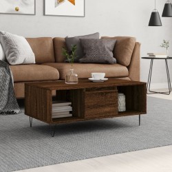Table basse Chêne marron 90x50x36,5 cm Bois d'ingénierie 617106617106