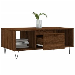Table basse Chêne marron 90x50x36,5 cm Bois d'ingénierie 617106617106