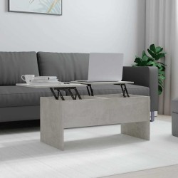 Table basse gris béton 102x50,5x46,5 cm bois d'ingénierie 617107617107