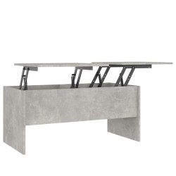 Table basse gris béton 102x50,5x46,5 cm bois d'ingénierie 617107617107