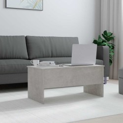Table basse gris béton 102x50,5x46,5 cm bois d'ingénierie 617107617107