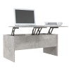 Table basse gris béton 102x50,5x46,5 cm bois d'ingénierie 617107617107