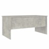 Table basse gris béton 102x50,5x46,5 cm bois d'ingénierie 617107617107