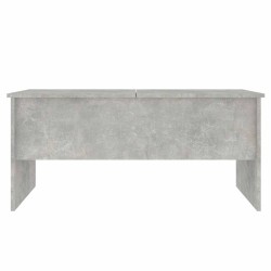 Table basse gris béton 102x50,5x46,5 cm bois d'ingénierie 617107617107