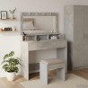 Table de Toilette avec étagère Gris béton 100 x 41 x 135 cm 617108617108