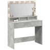 Table de Toilette avec étagère Gris béton 100 x 41 x 135 cm 617108617108