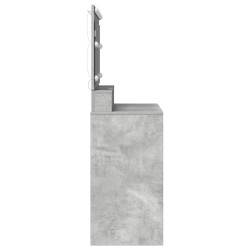 Table de Toilette avec étagère Gris béton 100 x 41 x 135 cm 617108617108