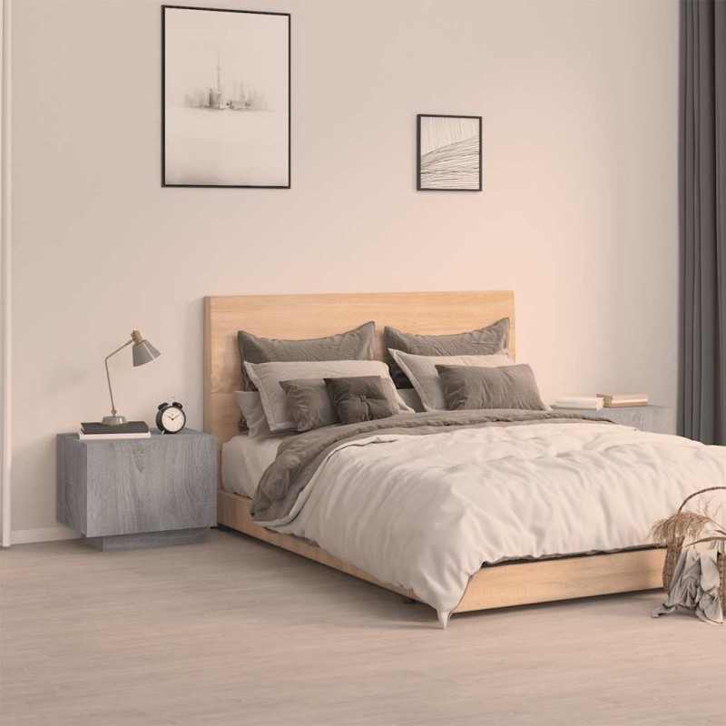 Table de chevet Sonoma gris 100x35x40 cm Bois d'ingénierie 617109617109