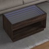 Table basse avec LED infini chêne marron 90x50x50 cm 617110617110