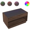 Table basse avec LED infini chêne marron 90x50x50 cm 617110617110