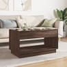 Table basse avec LED infini chêne marron 90x50x50 cm 617110617110