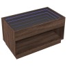 Table basse avec LED infini chêne marron 90x50x50 cm 617110617110