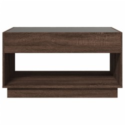 Table basse avec LED infini chêne marron 90x50x50 cm 617110617110