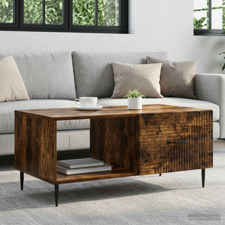 Table basse Chêne fumé 90 x 50 x 40 cm Bois d'ingénierie 617112617112