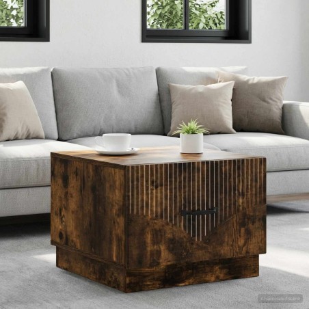Table basse Chêne fumé 49 x 50 x 37 cm Bois d'ingénierie 617113617113