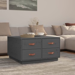 Table basse Gris 80x80x45 cm Bois massif de pin 617116617116
