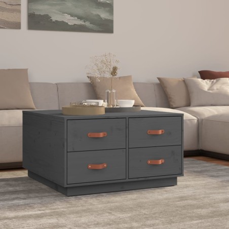 Table basse Gris 80x80x45 cm Bois massif de pin 617116617116