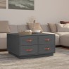 Table basse Gris 80x80x45 cm Bois massif de pin 617116617116
