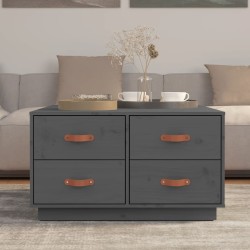Table basse Gris 80x80x45 cm Bois massif de pin 617116617116