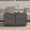 Table basse Gris 80x80x45 cm Bois massif de pin 617116617116
