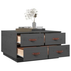 Table basse Gris 80x80x45 cm Bois massif de pin 617116617116