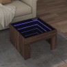 Table basse avec LED infini chêne marron 50x50x30 cm 617121617121