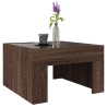 Table basse avec LED infini chêne marron 50x50x30 cm 617121617121