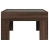 Table basse avec LED infini chêne marron 50x50x30 cm 617121617121