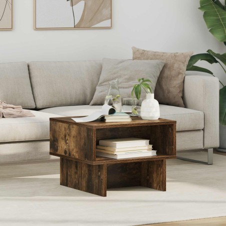 Table basse Chêne fumé 48 x 46 x 35 cm Bois d'ingénierie 617125617125