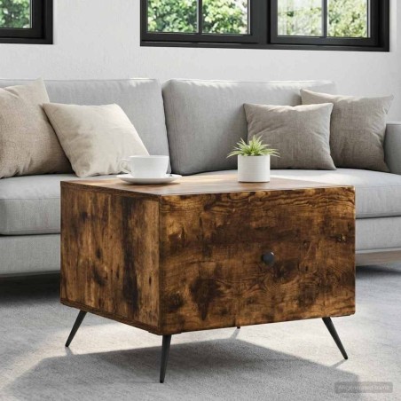 Table basse Chêne fumé 49 x 50 x 40 cm Bois d'ingénierie 617130617130