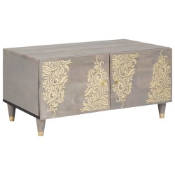 Table basse Gris 80 x 50 x 40 cm Bois de mangue massif 617132617132