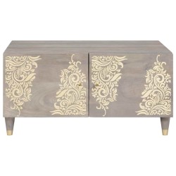 Table basse Gris 80 x 50 x 40 cm Bois de mangue massif 617132617132