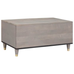 Table basse Gris 80 x 50 x 40 cm Bois de mangue massif 617132617132