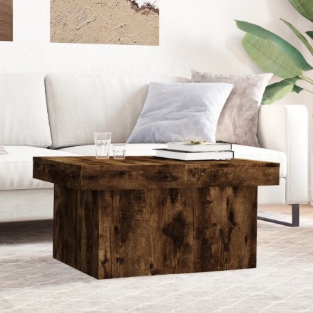 Table basse chêne fumé 100x55x40 cm bois d'ingénierie 617133617133